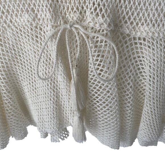 Ranna Gill Anthropologie Mesh White Peplum Top NWTs size medium - Picture 11 of 11